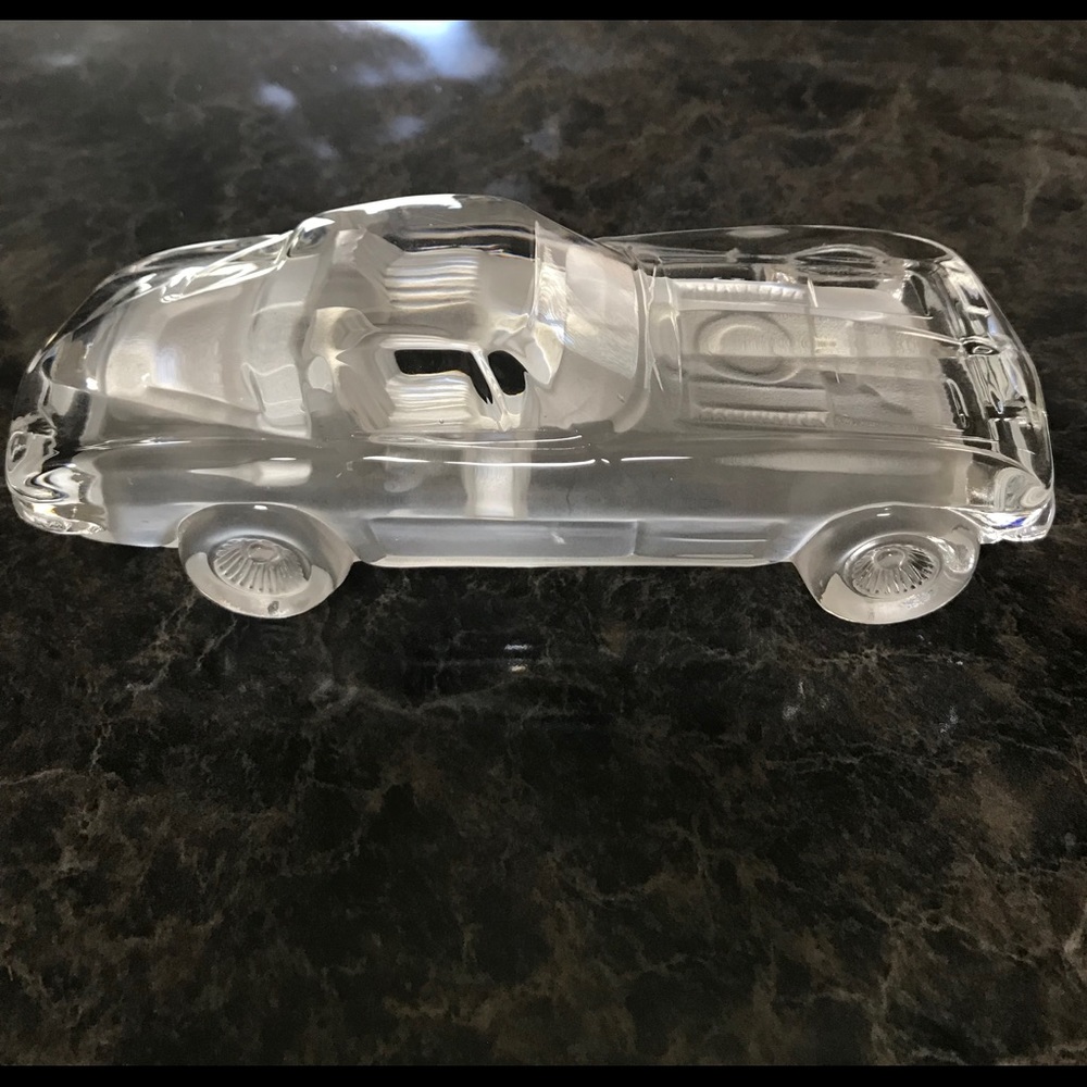1968 Corvette Crystal Glass Paper Weight